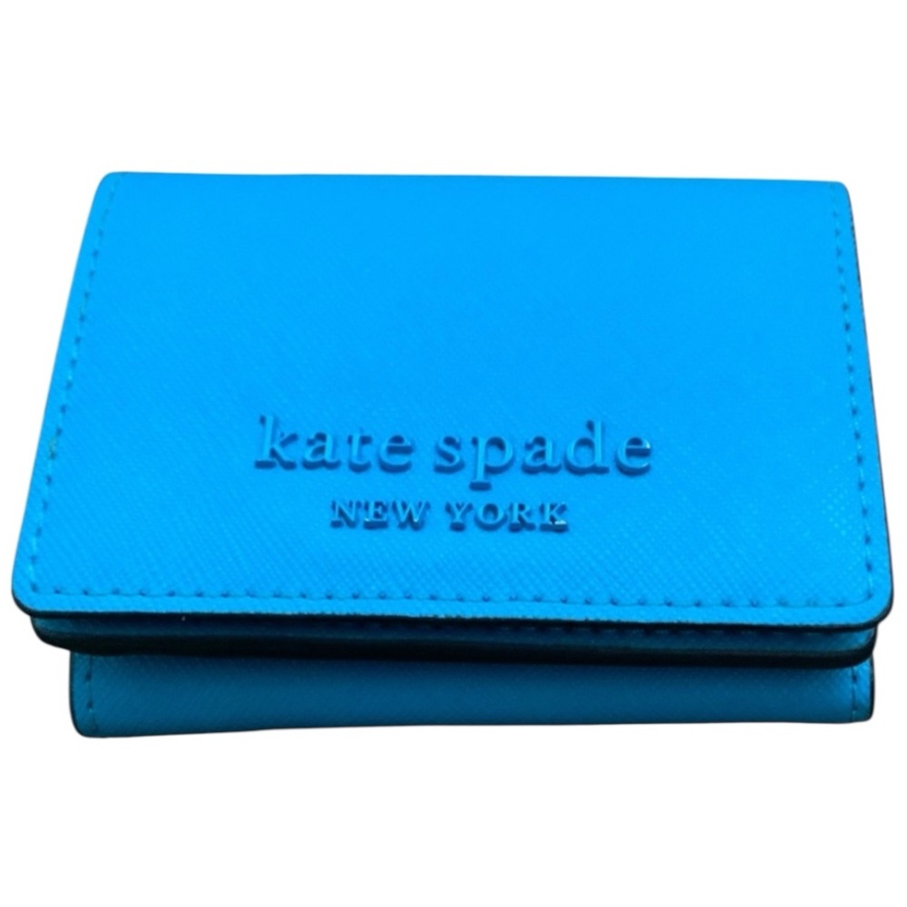 KATE SPADE Cameron Micro Trifold Wallet Women’s Blue BRAND NEW Makes Great Gift